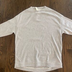 Aerie Oversized Waffle Crew Neck Sweater